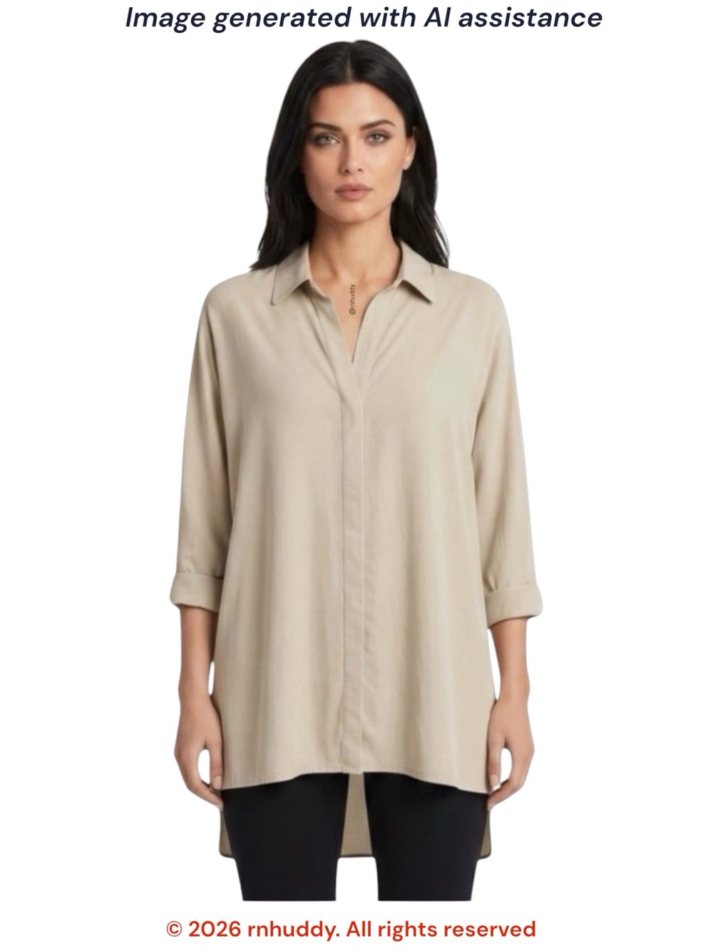 ADAY M Something Cool beige button up